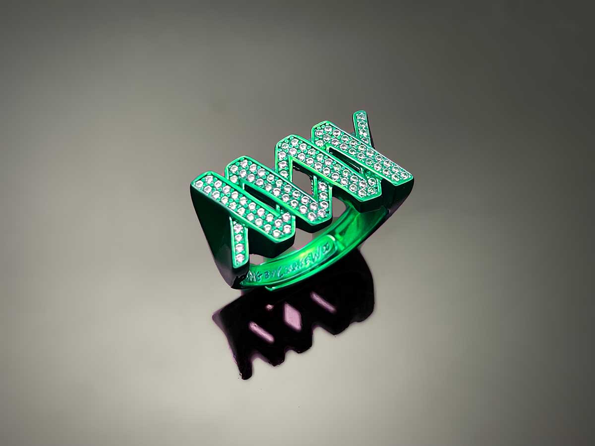 Iced WOOING Logo Ring