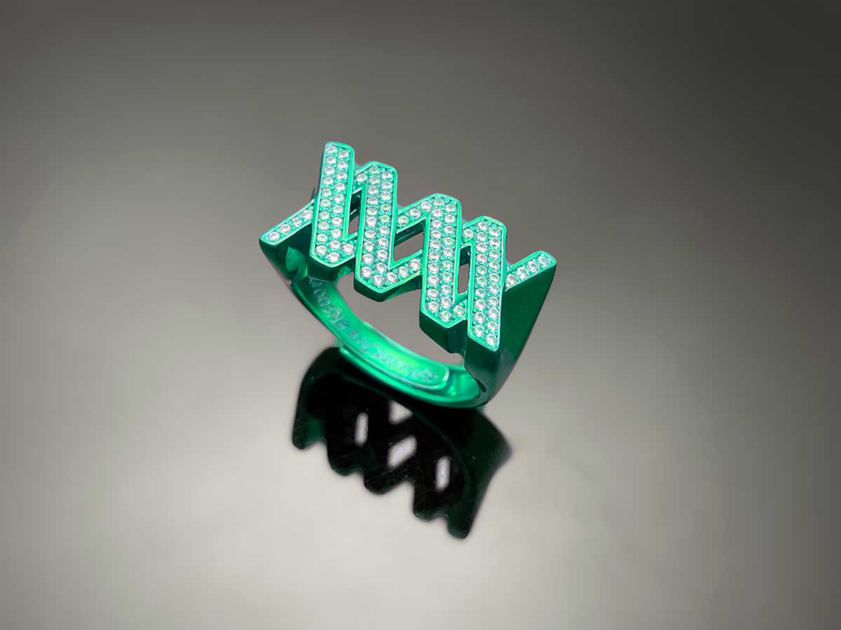 Iced WOOING Logo Ring