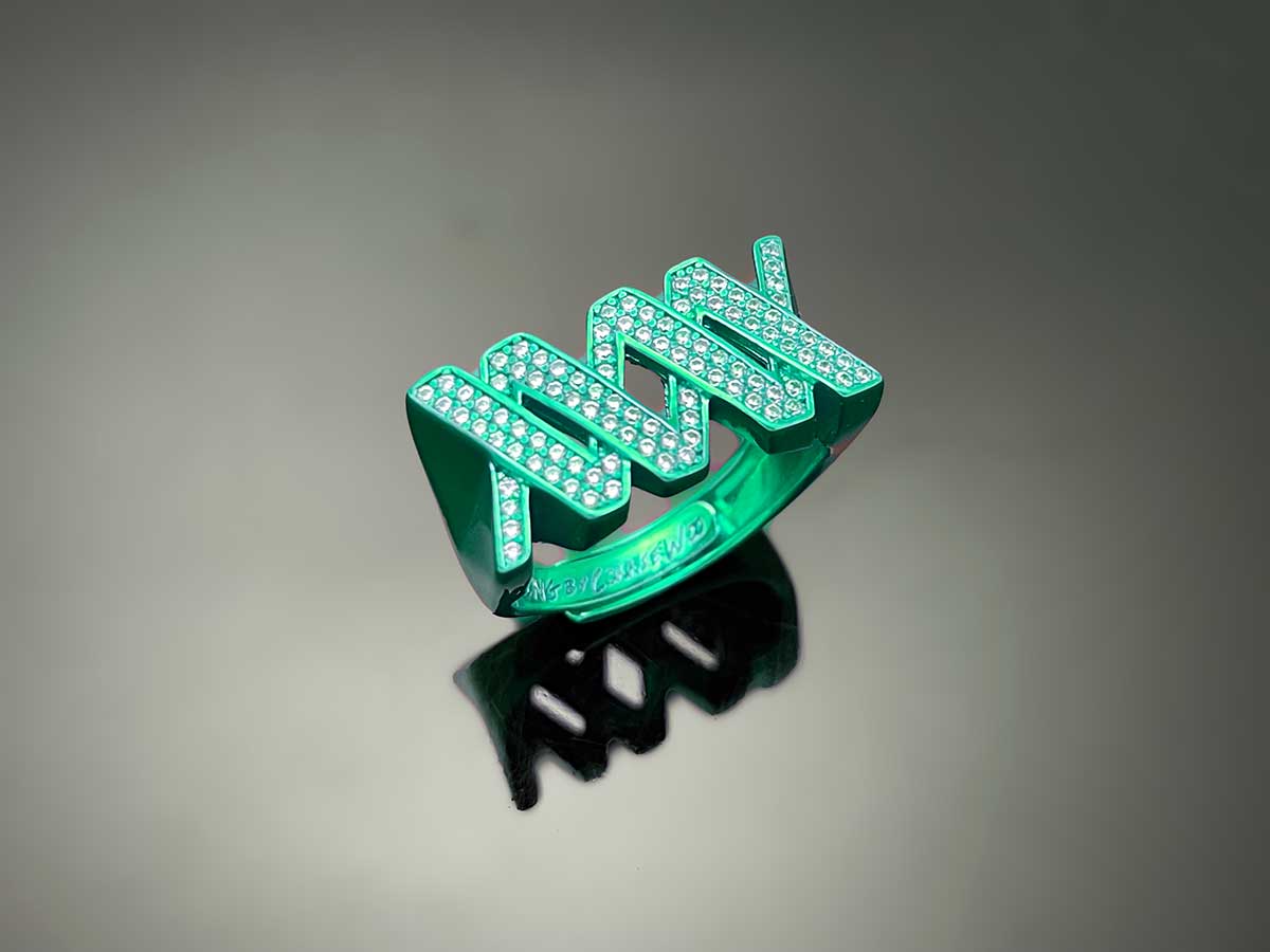 Iced WOOING Logo Ring