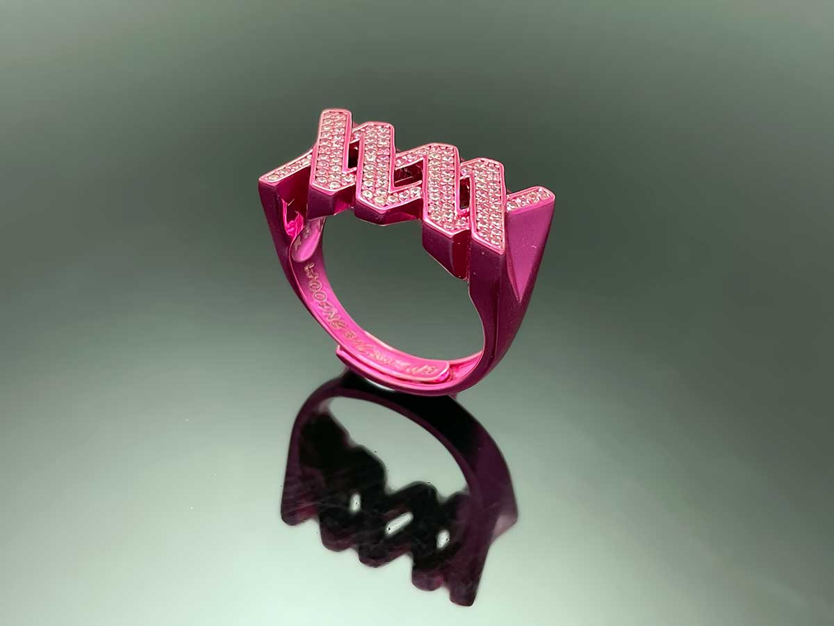 Iced WOOING Logo Ring