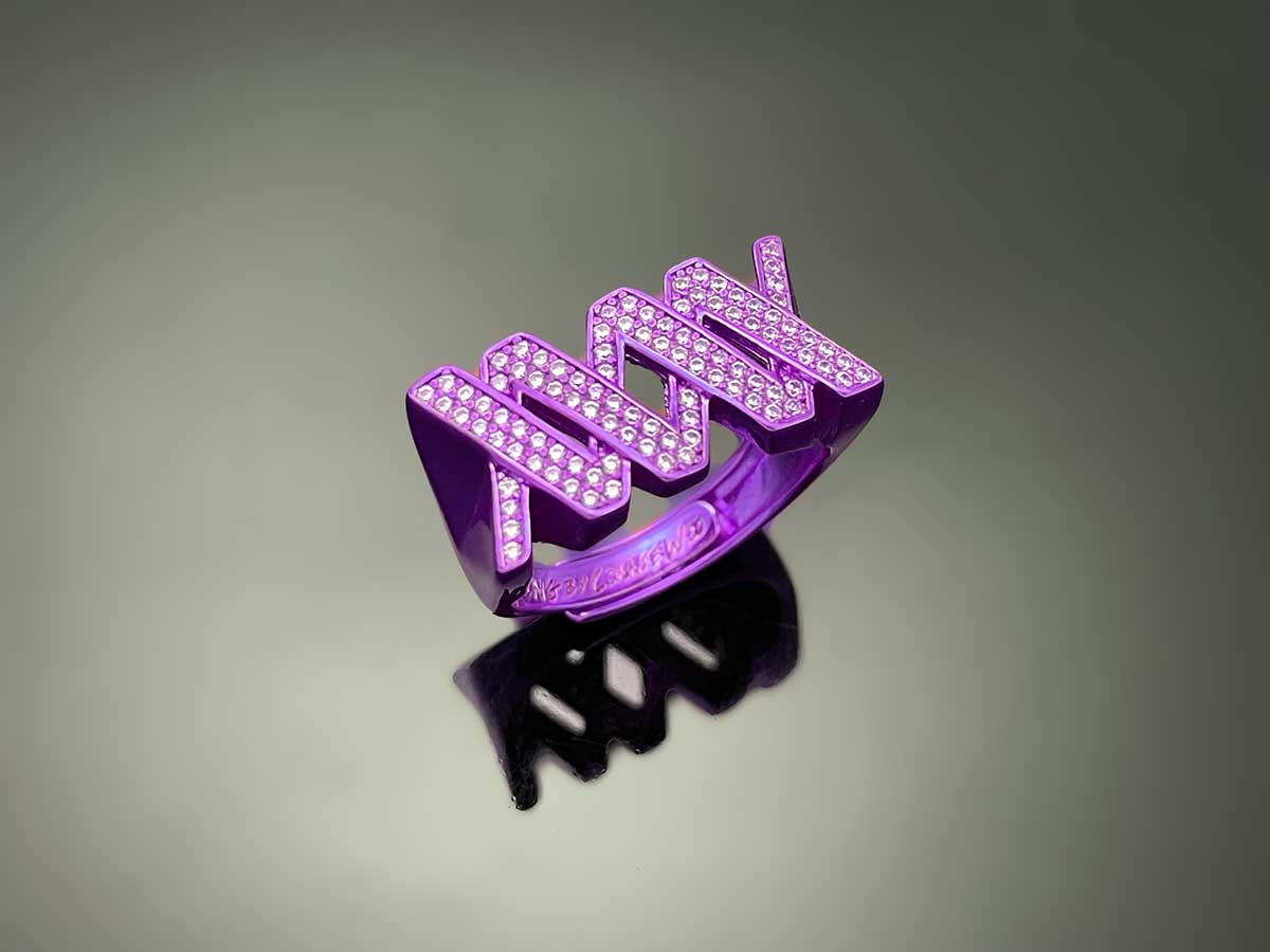 Iced WOOING Logo Ring