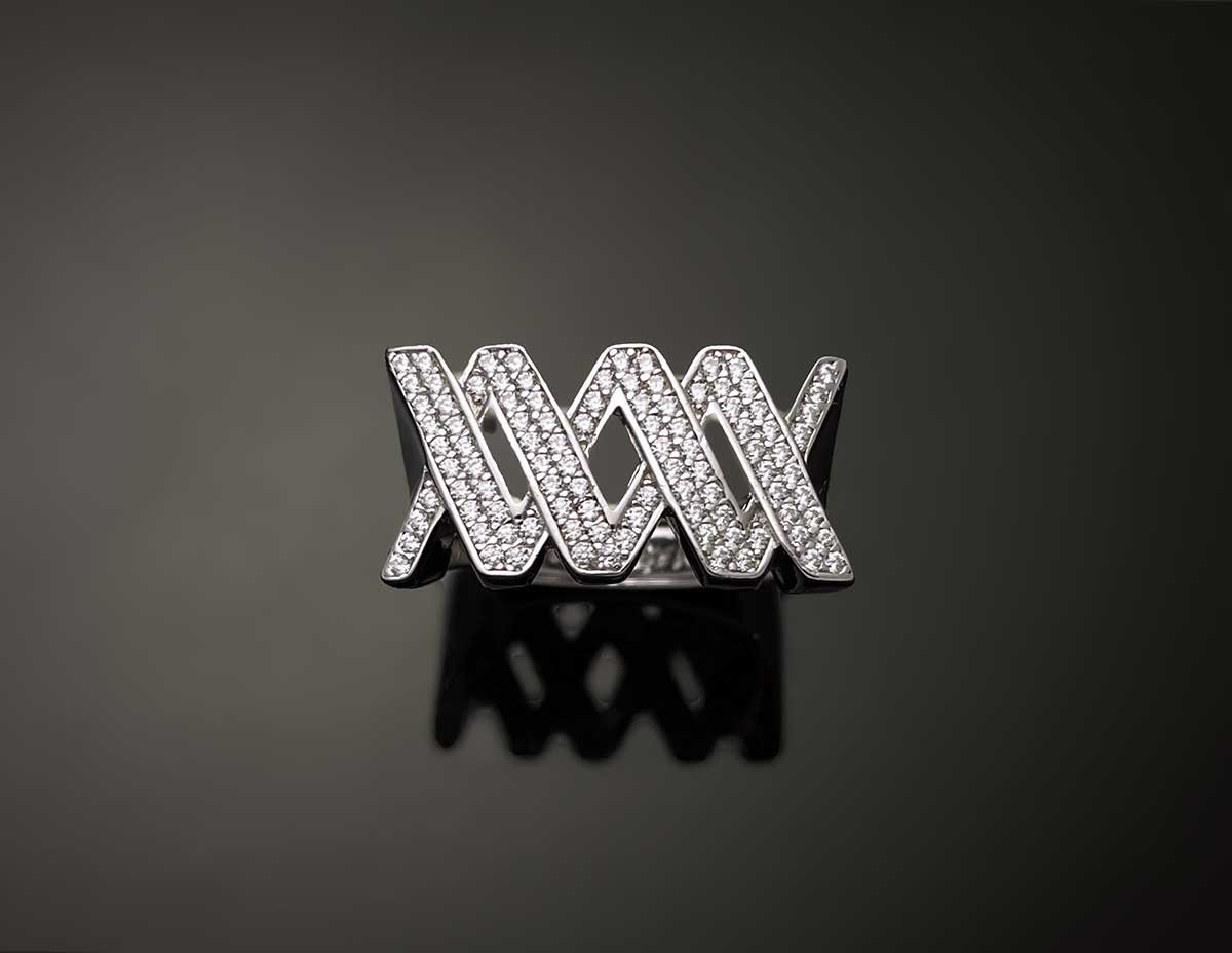 Iced WOOING Logo Ring