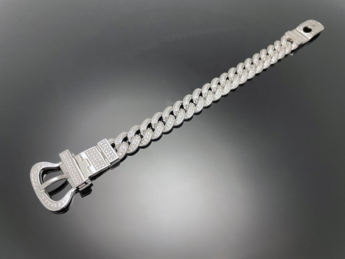 Iced Belt Buckle Cuban Bracelet