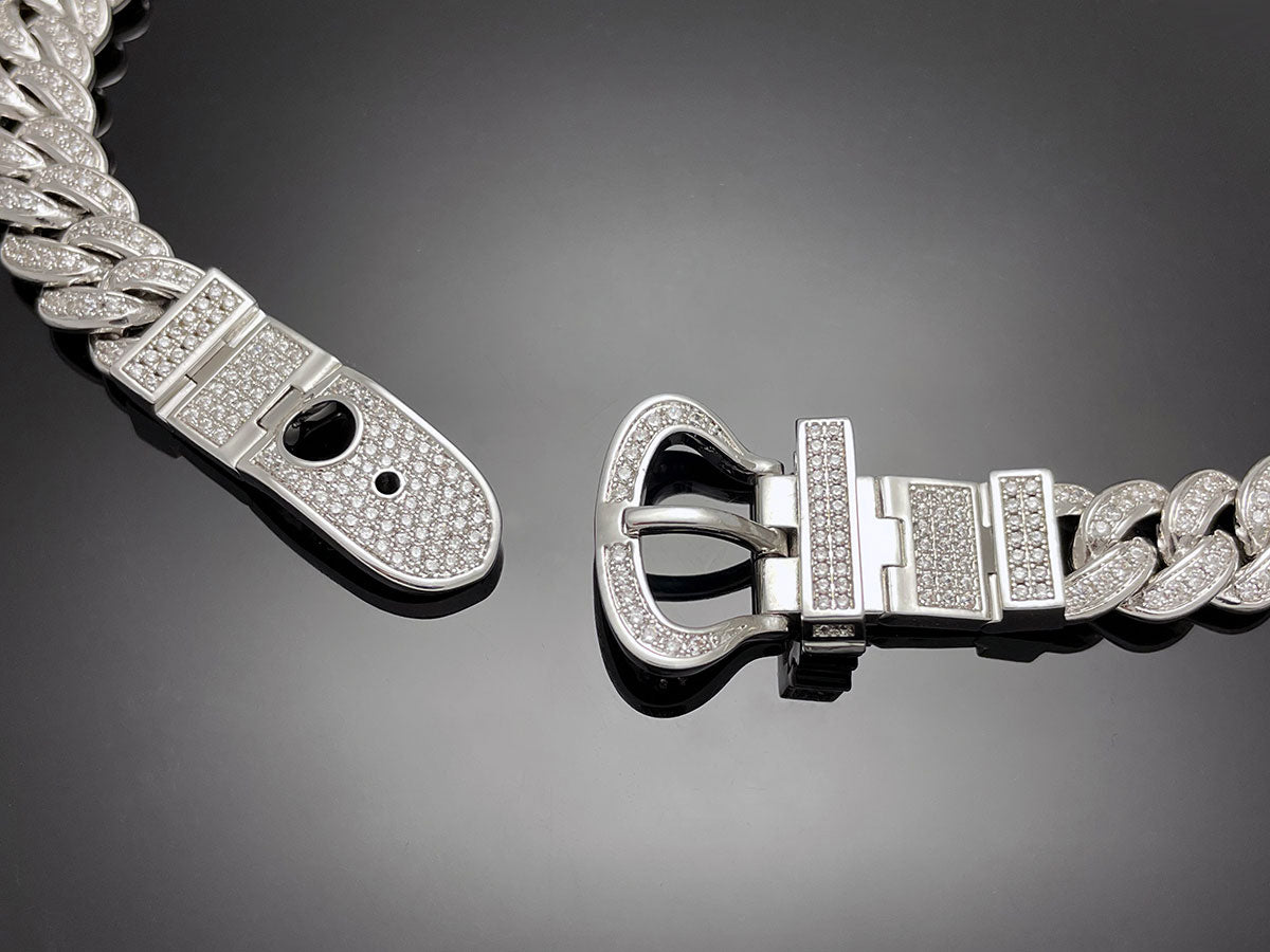 Iced Belt Buckle Cuban Bracelet