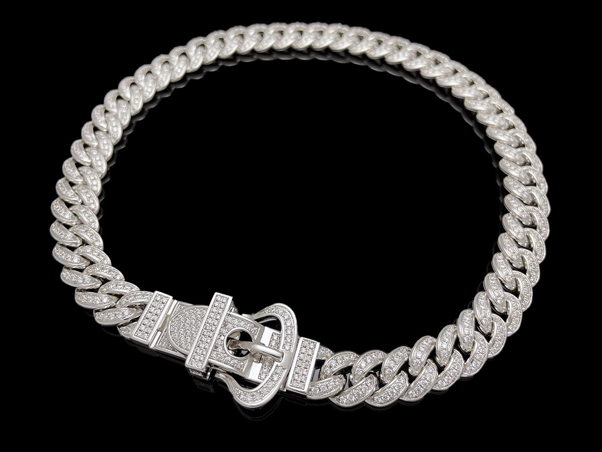 Iced Belt Buckle Cuban Necklace