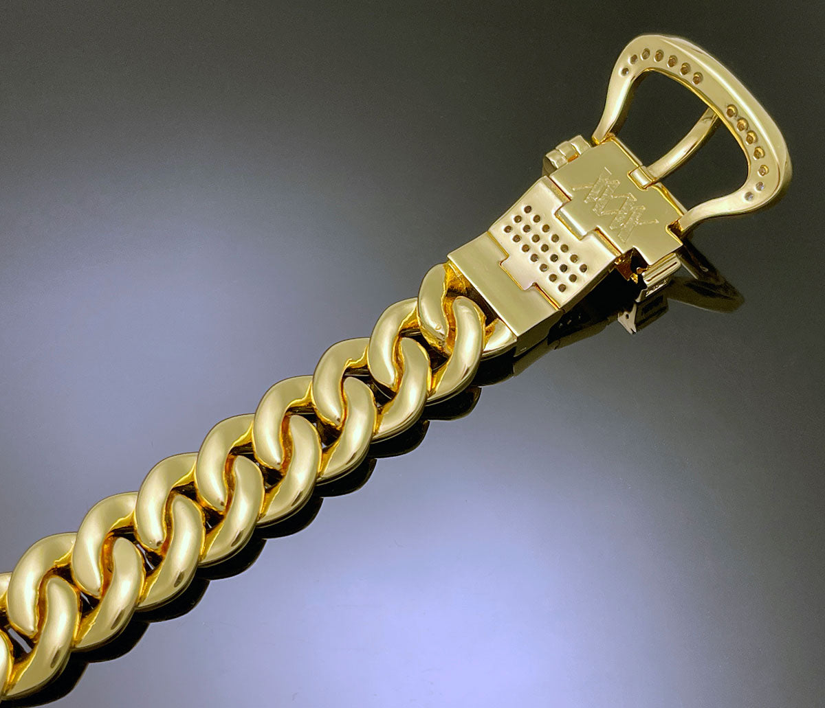 Iced Belt Buckle Cuban Bracelet
