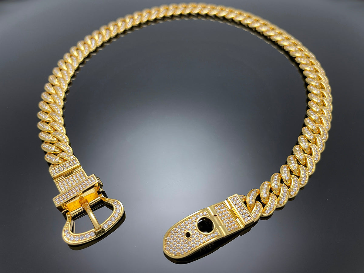 Iced Belt Buckle Cuban Necklace