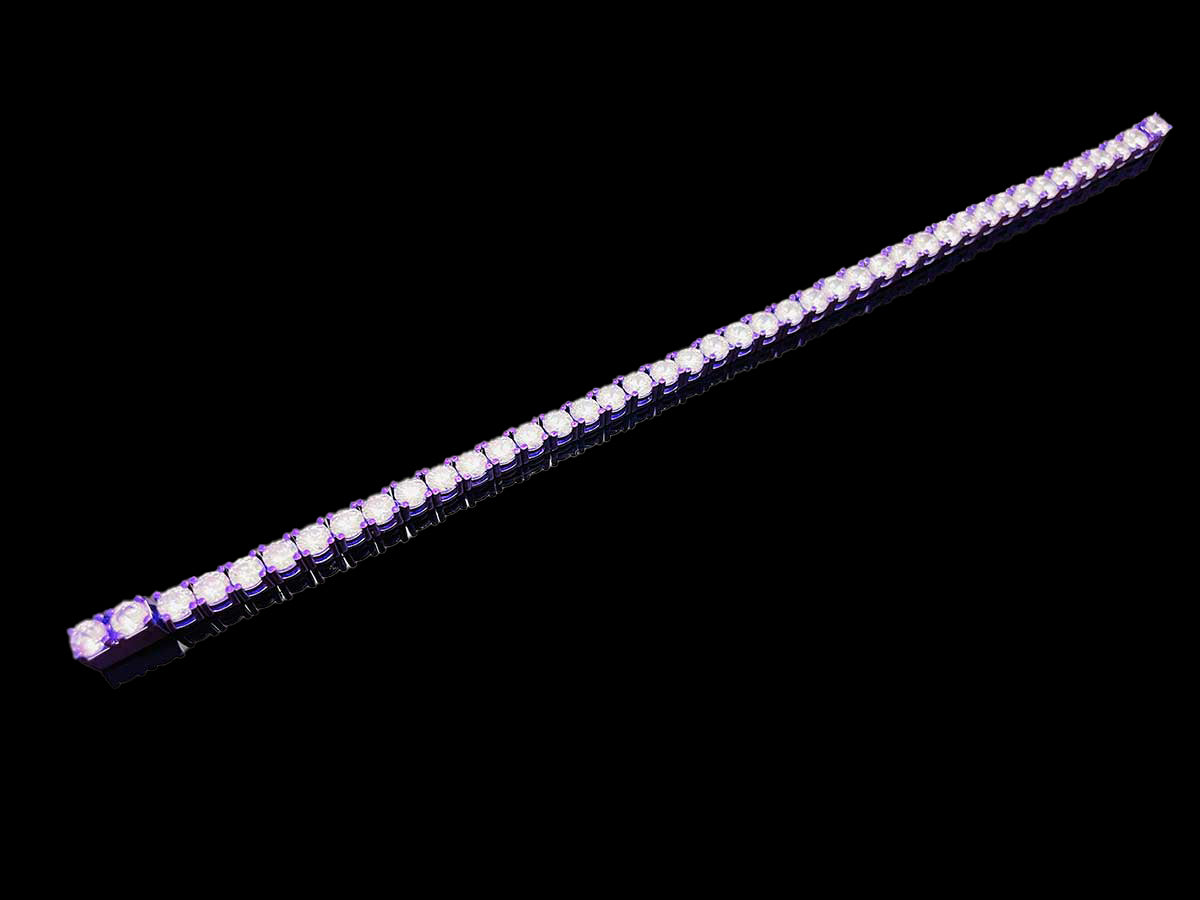 Color Tennis Chain Bracelet with New Clasp Candy Purple