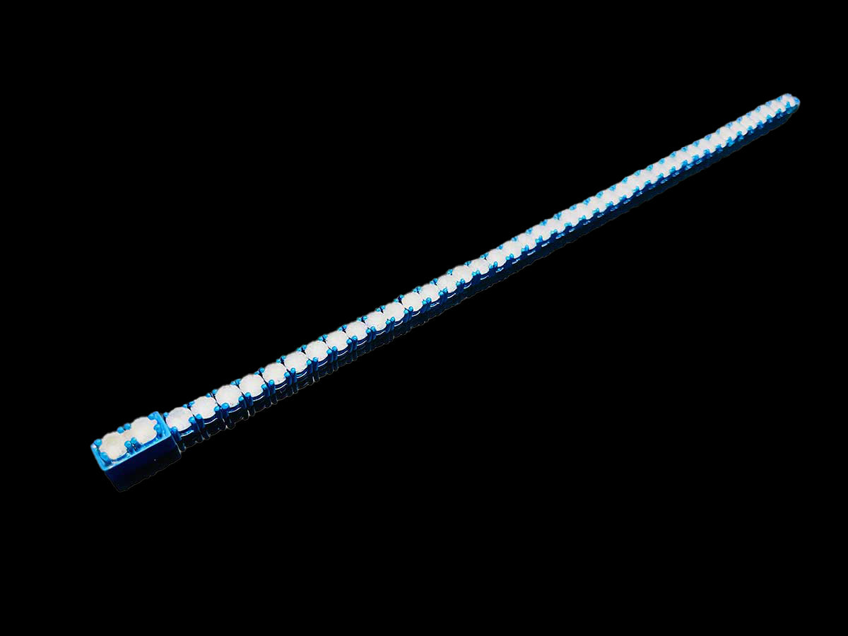 Color Tennis Chain Bracelet with New Clasp Candy Blue