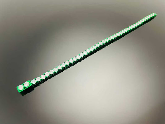 Color Tennis Chain Bracelet with New Clasp Candy Green