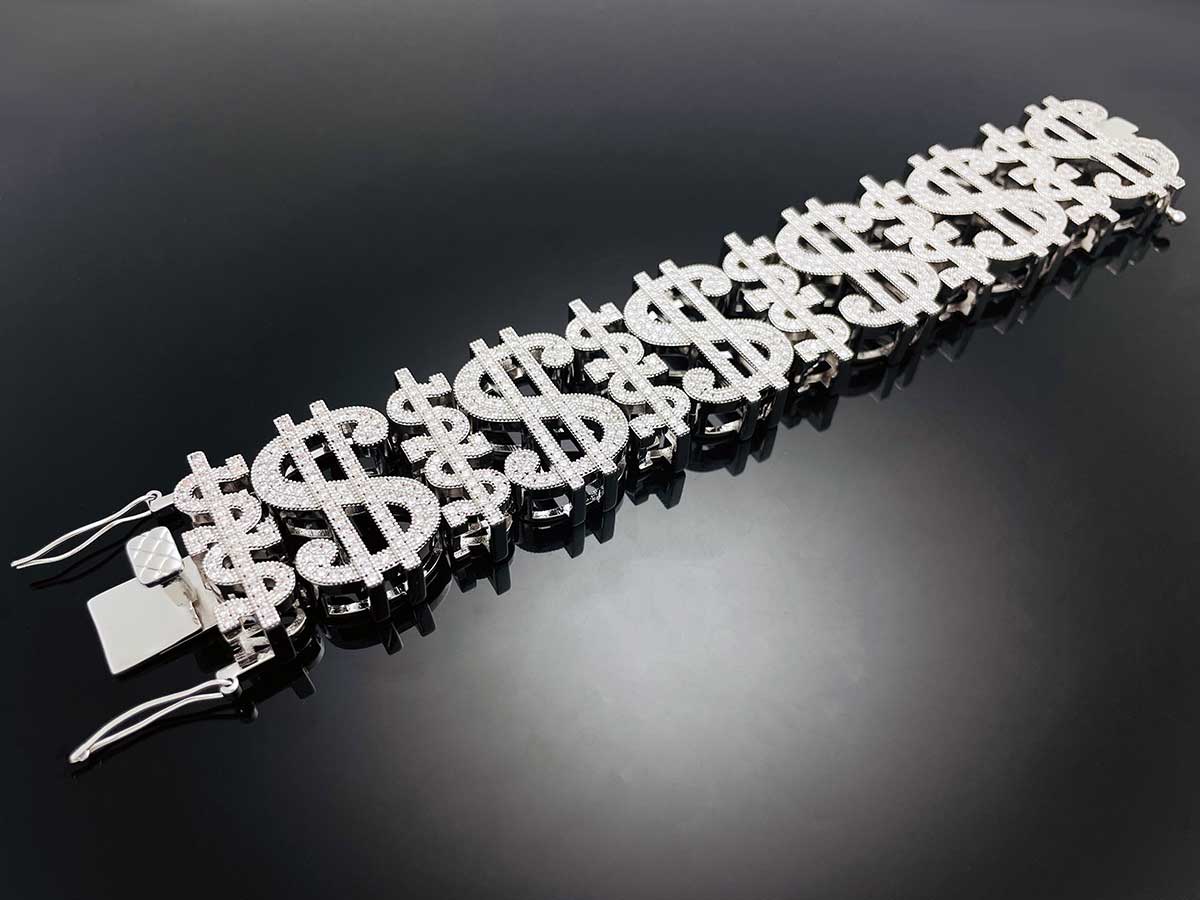 Iced $ dollar Chain Choker Necklace