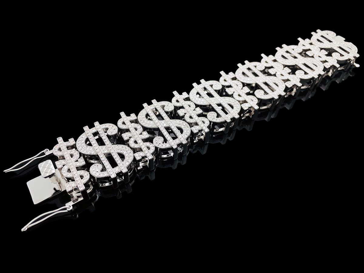 Iced $ dollar Chain Choker Necklace