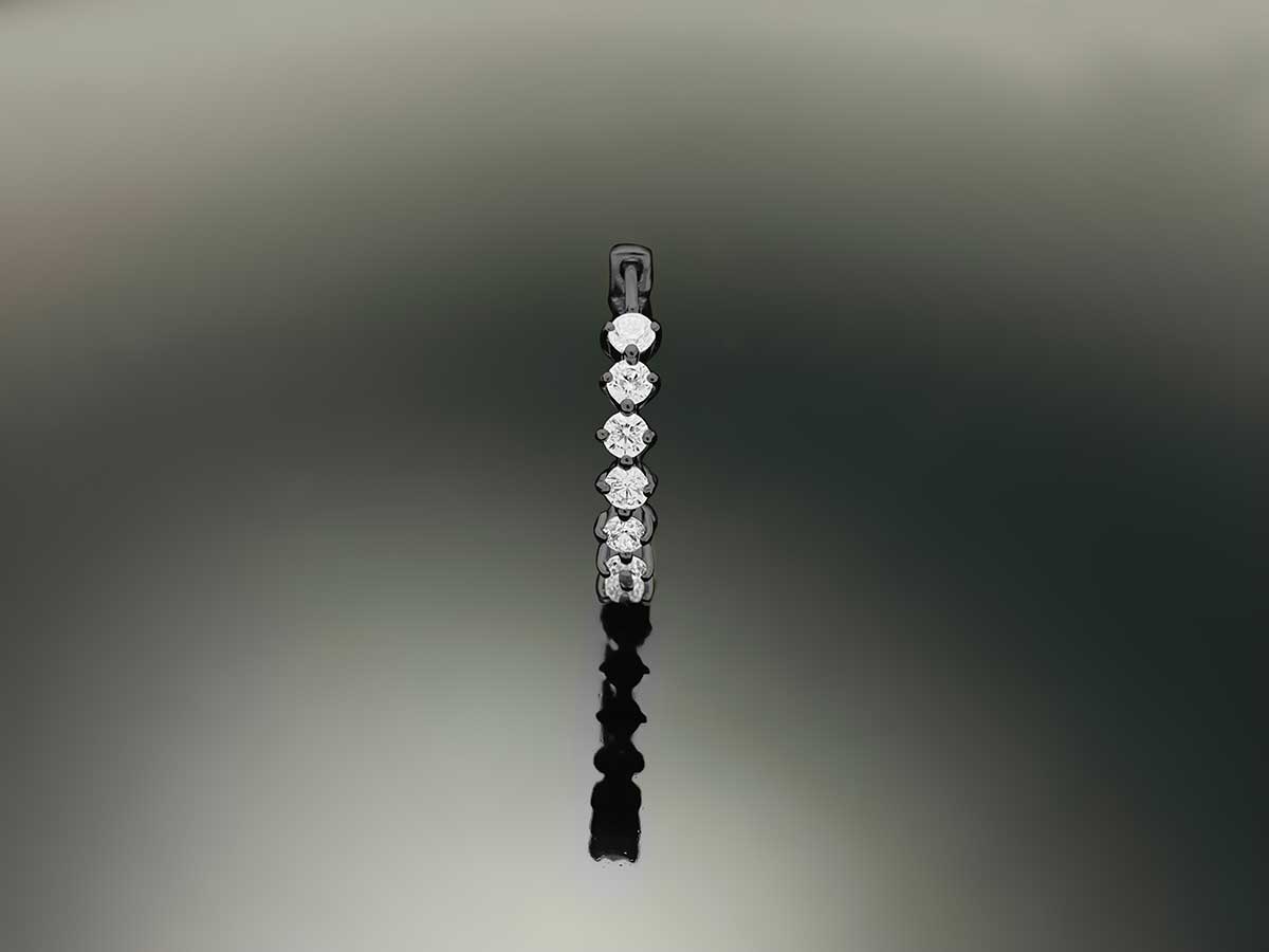 Compass Hoop Earring 3mm