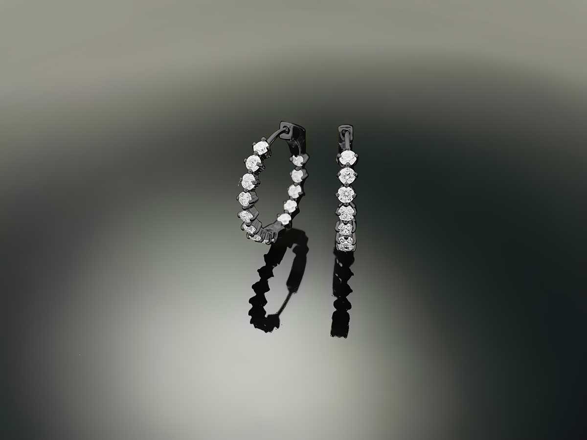 Compass Hoop Earring 3mm