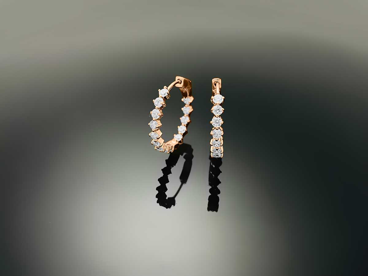 Compass Hoop Earring 3mm