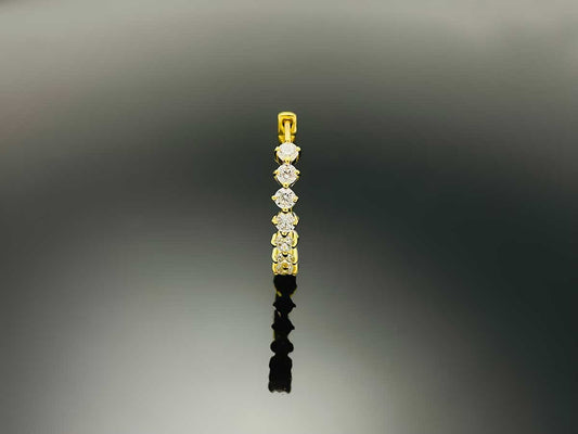 Compass Hoop Earring 3mm