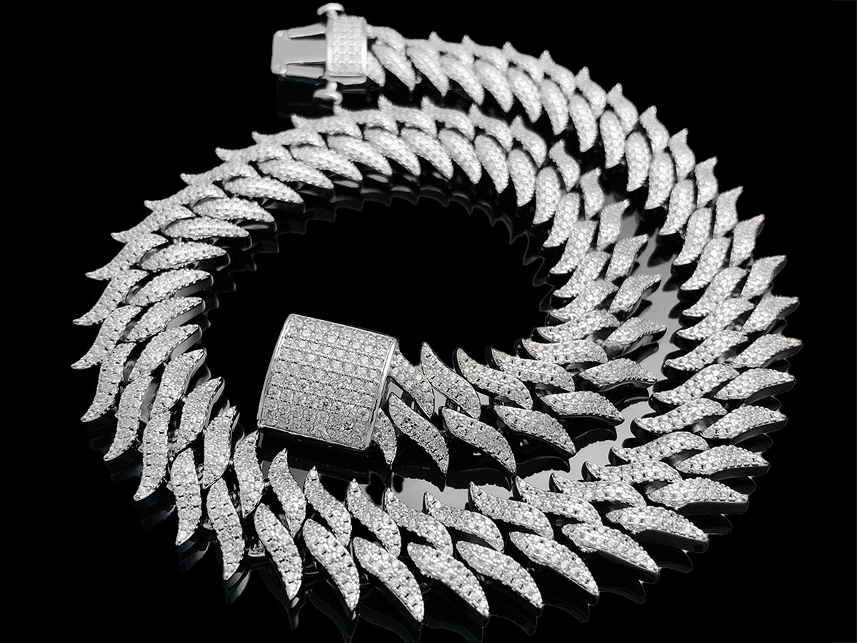 Fish bone Cuban Necklace
