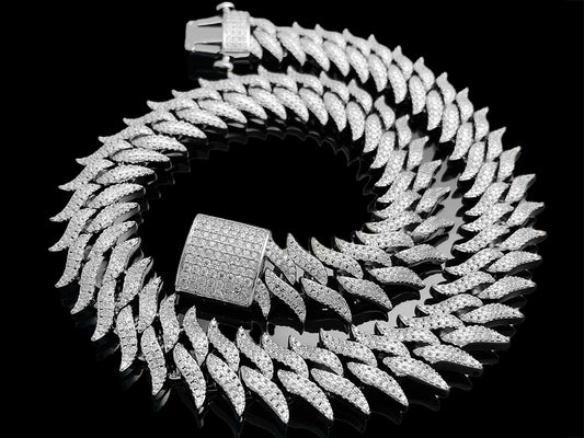 Fish bone Cuban Necklace