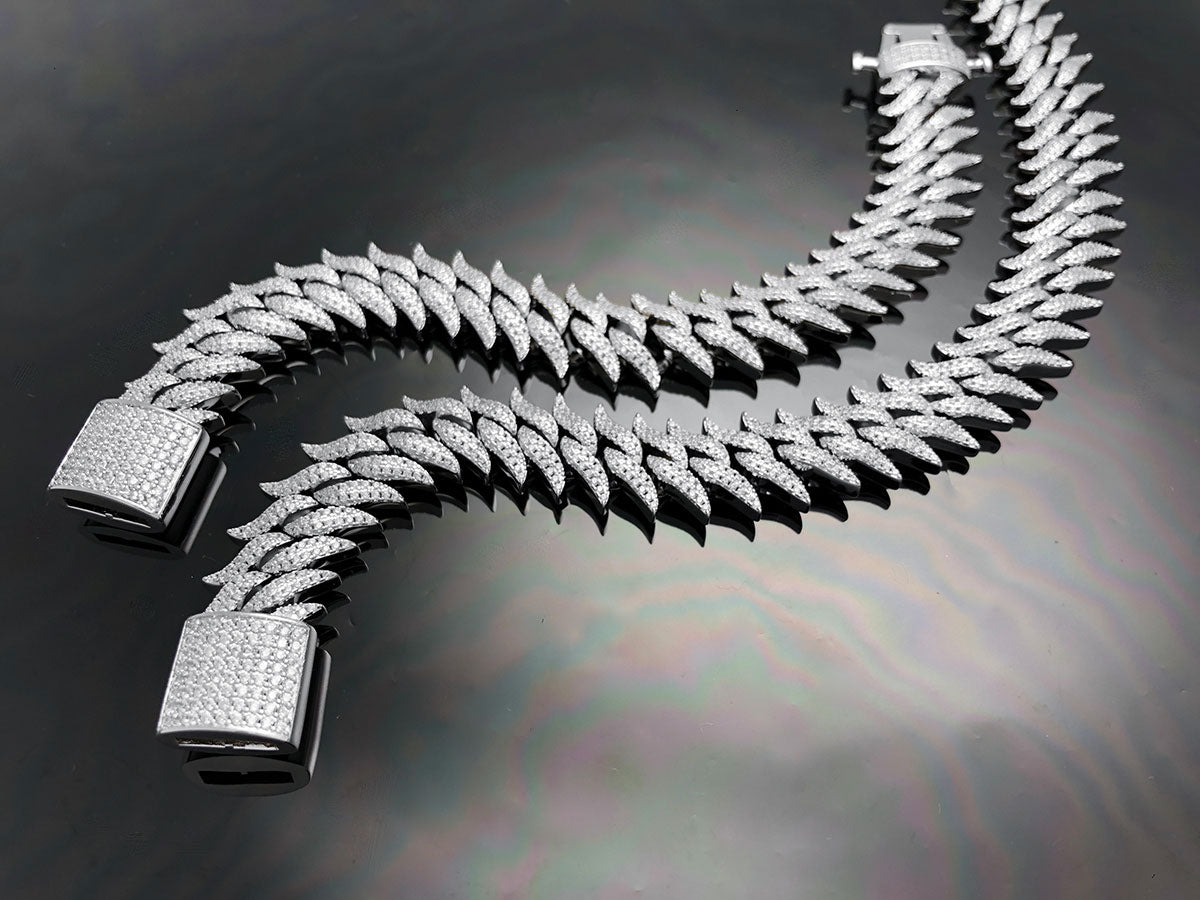 Fish bone Cuban Bracelet