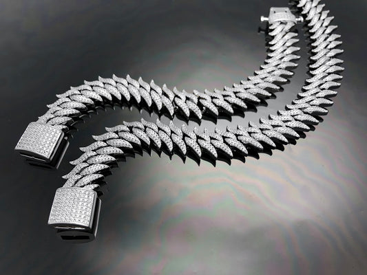 Fish bone Cuban Bracelet