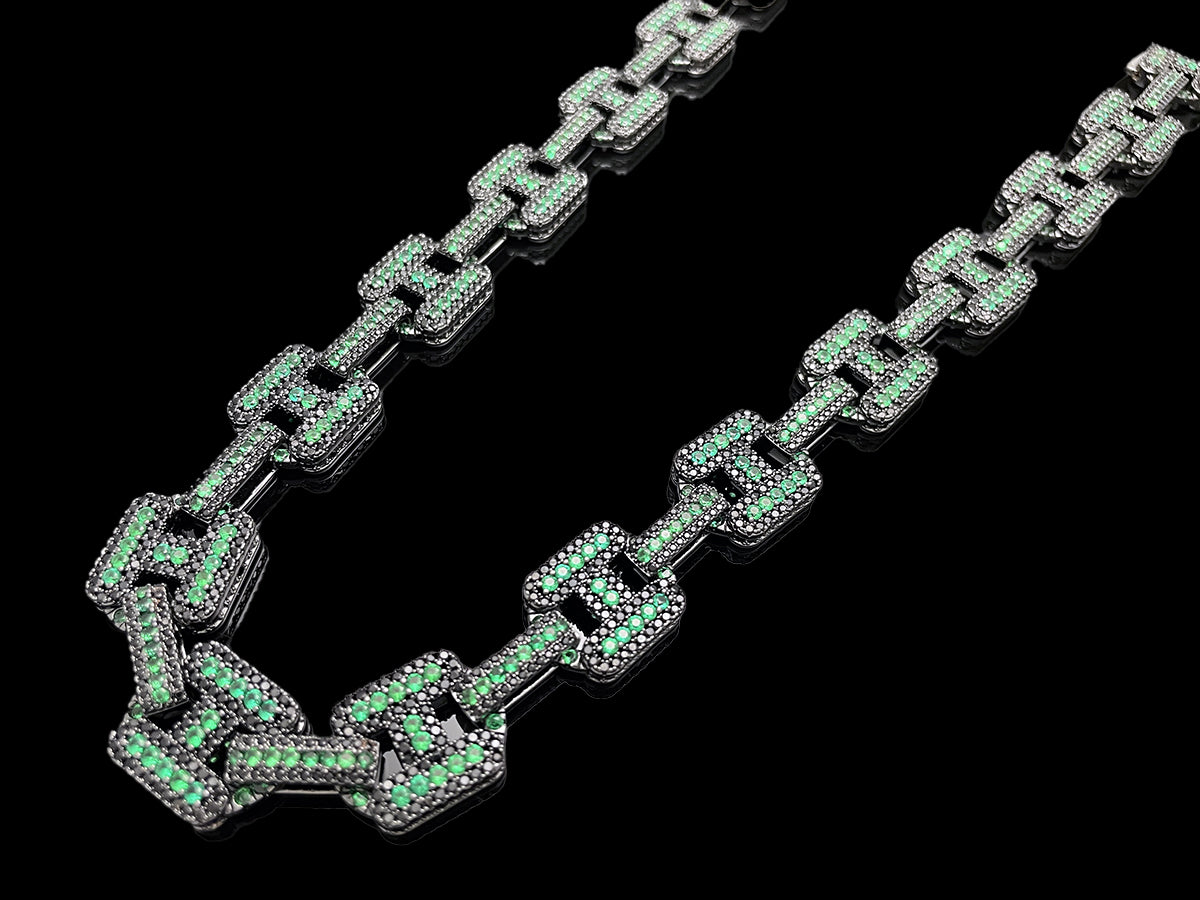 Iced H Chain Necklace