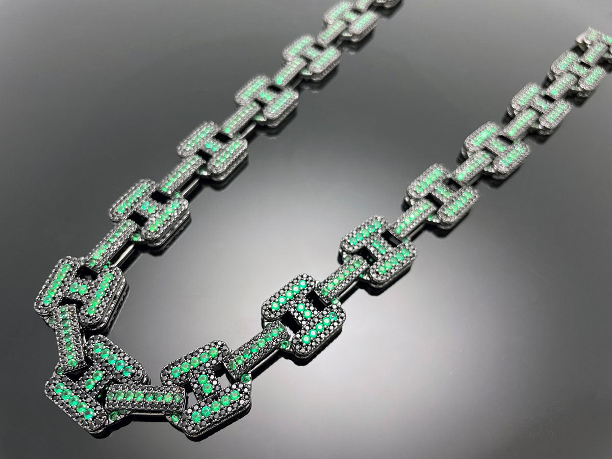 Iced H Chain Necklace