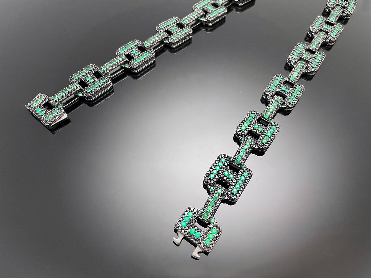 Iced H Chain Necklace