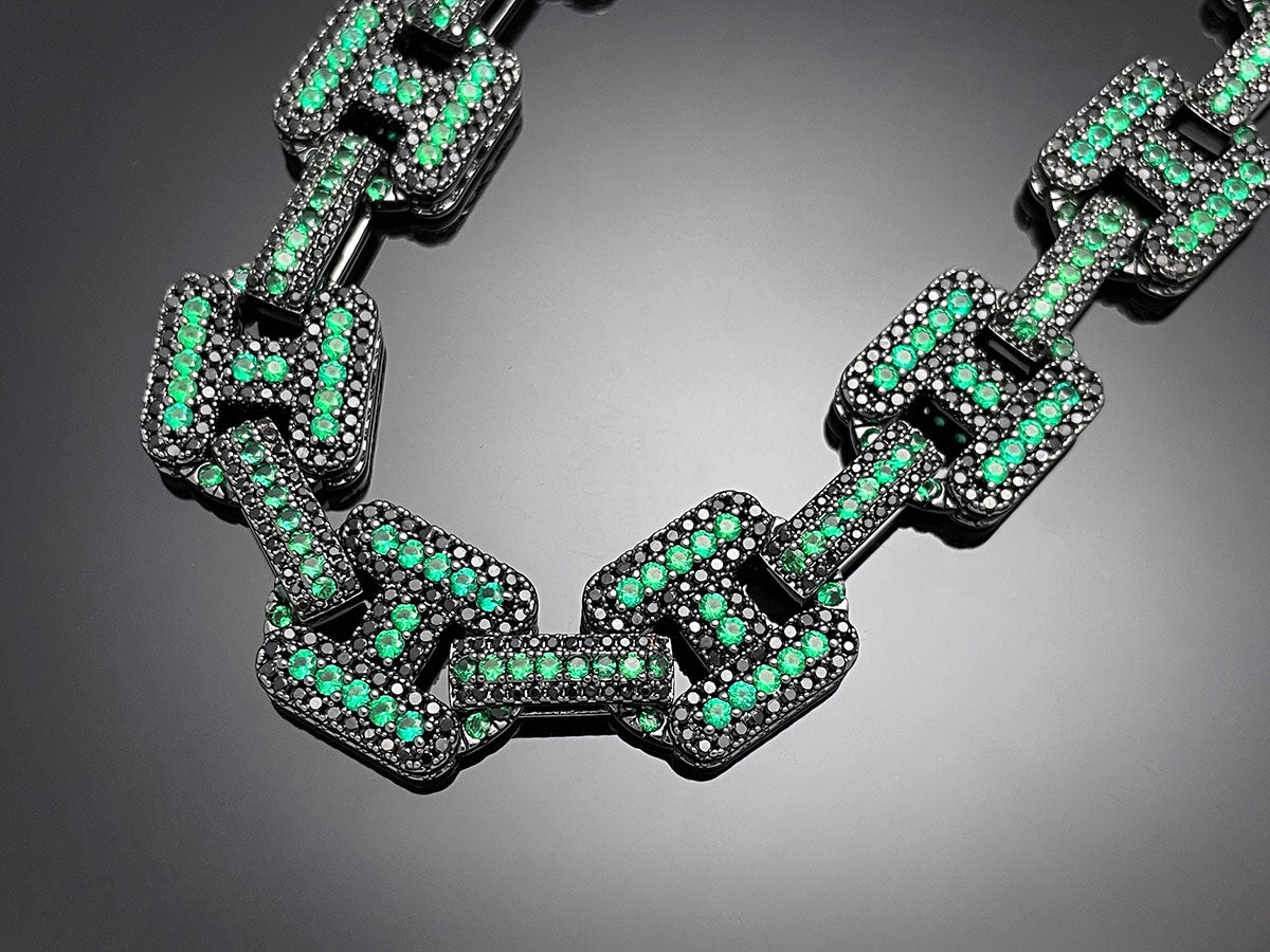 Iced H Chain Necklace