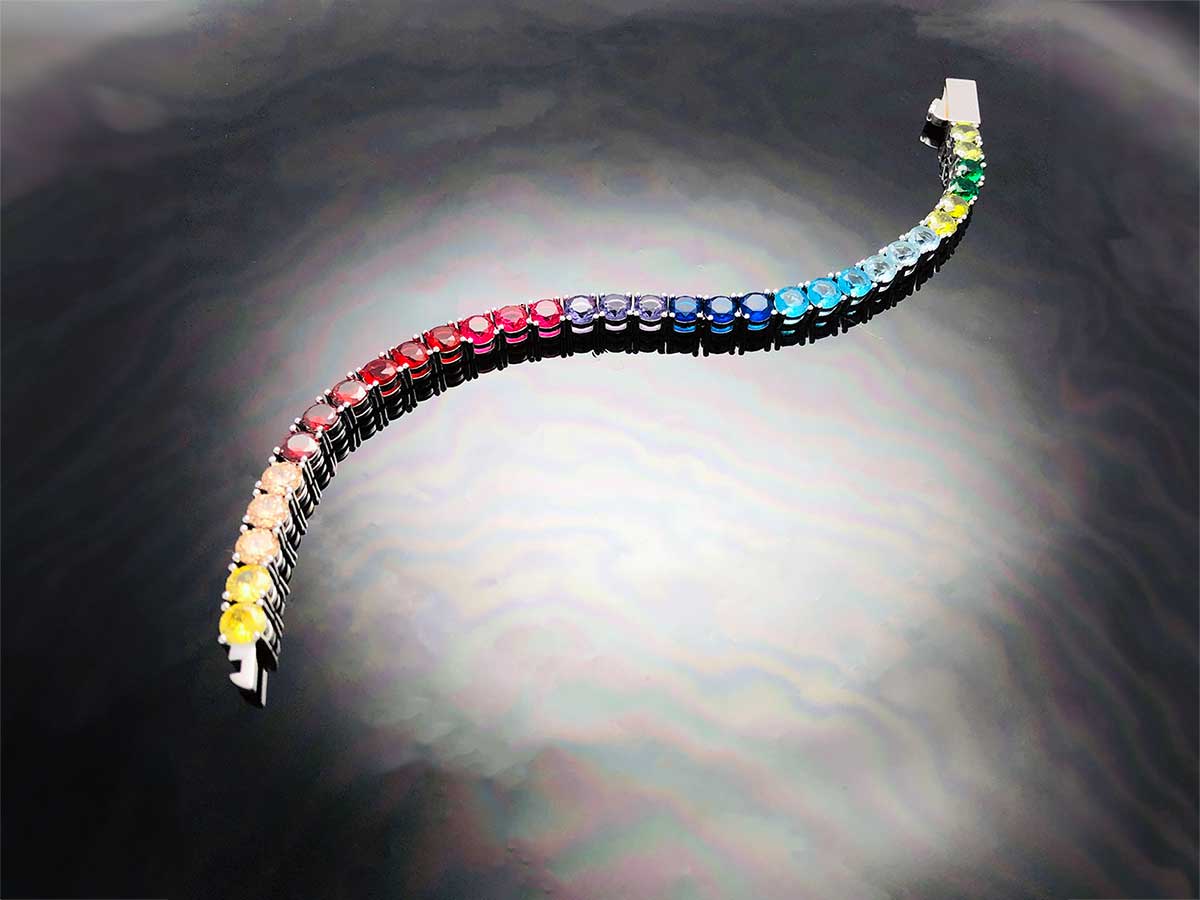 Made to Order - Multi Color Rainbow Tennis Chain Bracelet