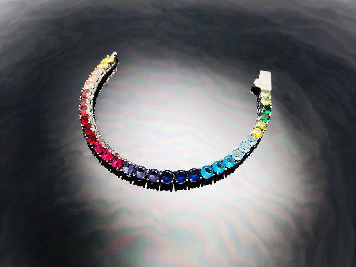 Made to Order - Multi Color Rainbow Tennis Chain Bracelet