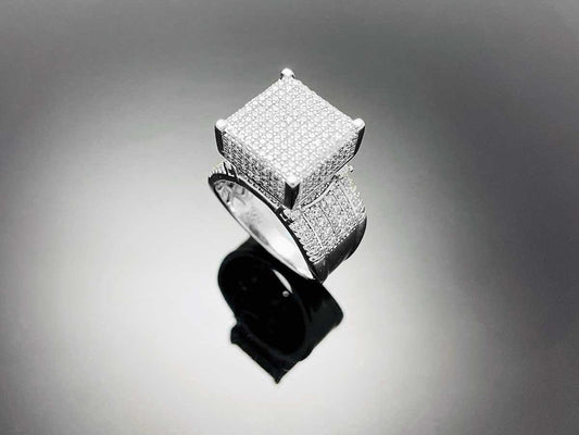 Square Diamond Pave Ring