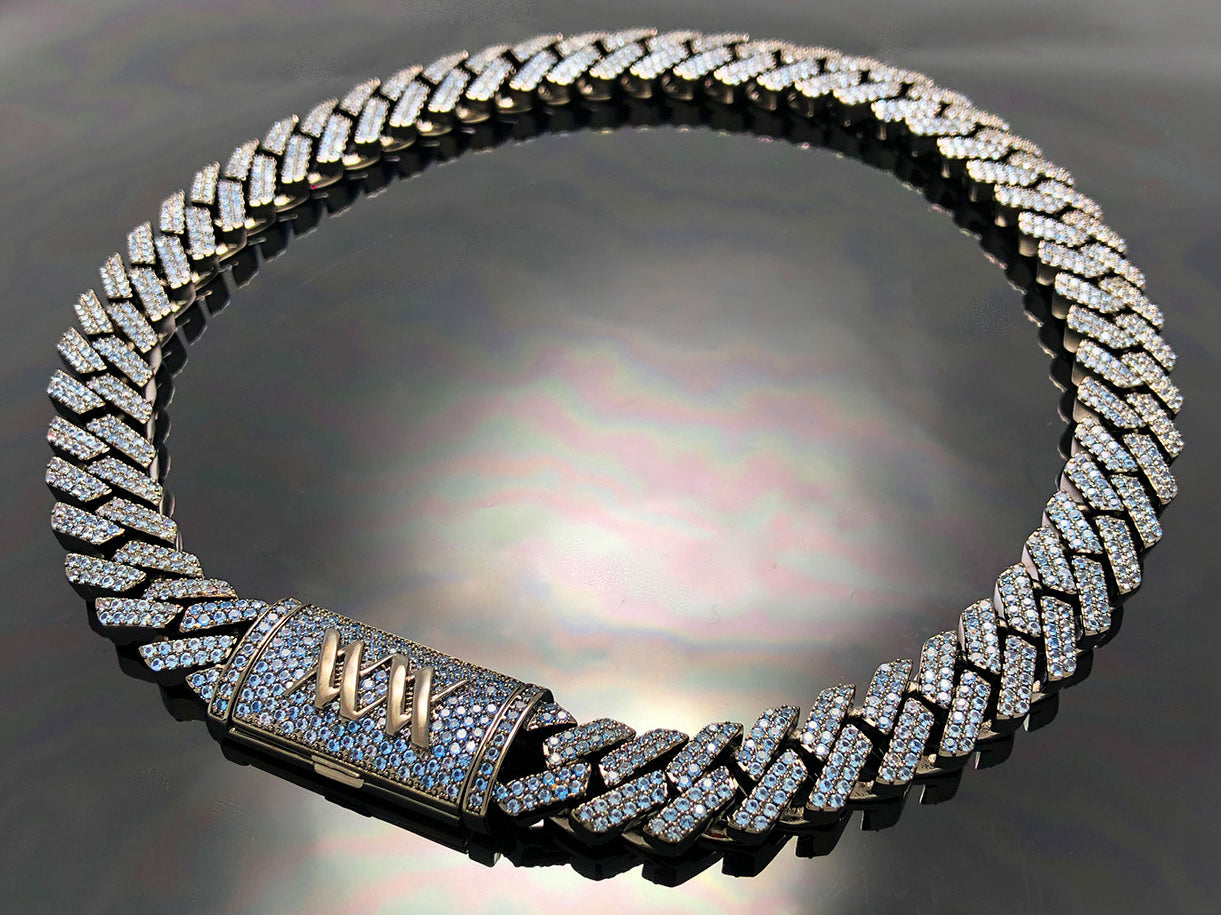 Miami Cuban Necklace Color Stone