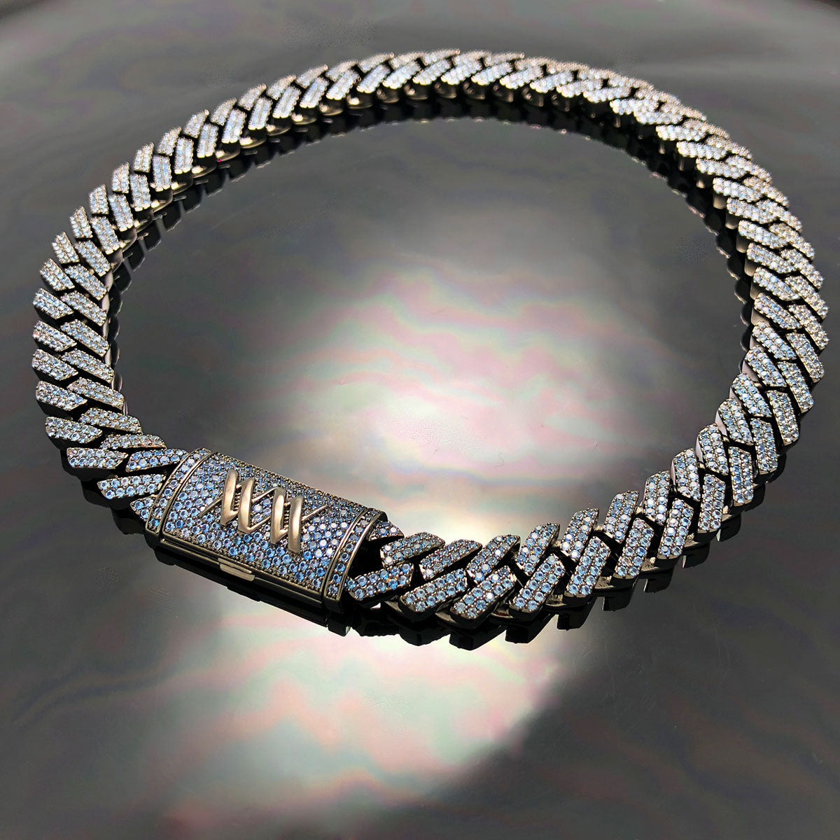 Miami Cuban Necklace Color Stone
