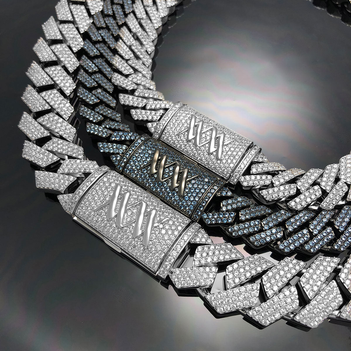 Miami Cuban Necklace Color Stone