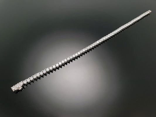 Sterling Silver Tennis Bracelet 3prong 3mm with New Clasp (JK)