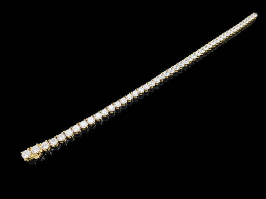 Tennis Bracelet 3prong 4mm with New Clasp