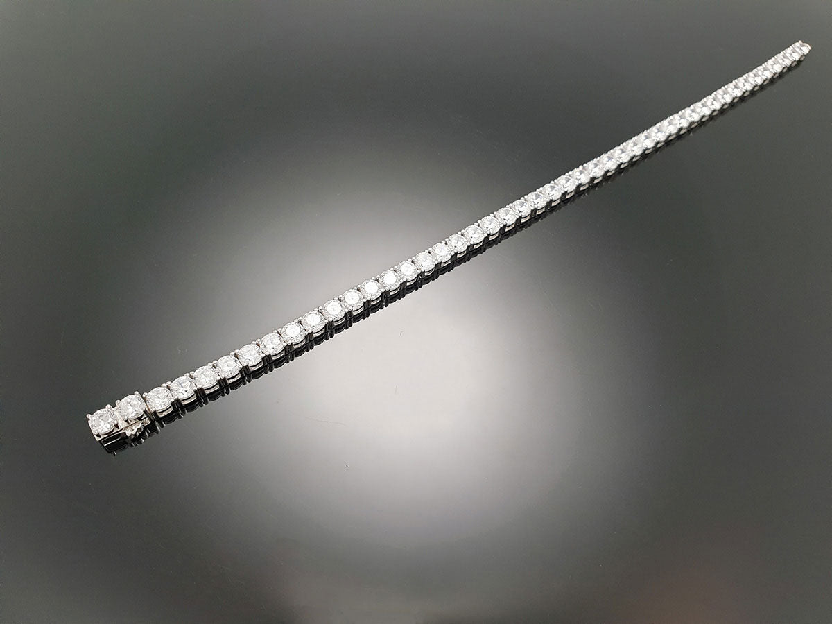 Sterling Silver Tennis Bracelet 4prong 4mm with New Clasp