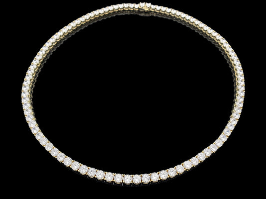 Sterling Silver Tennis Necklace 4prong 4mm with New Clasp