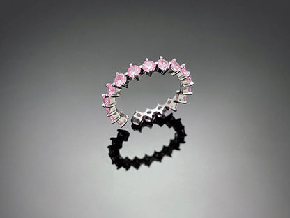 4prong Compass Layered Ring Pink