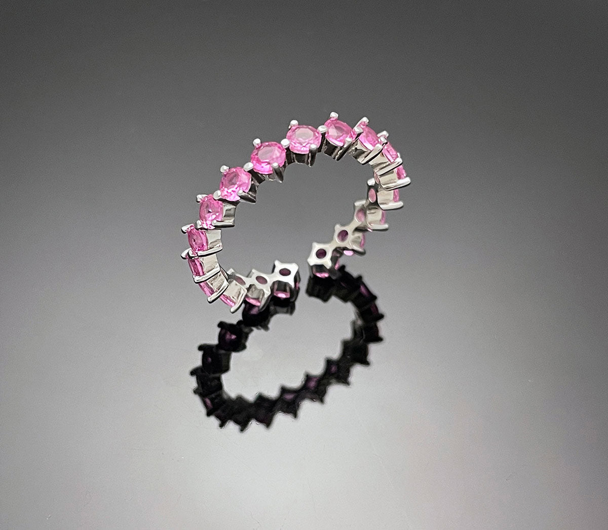 4prong Compass Layered Ring Pink