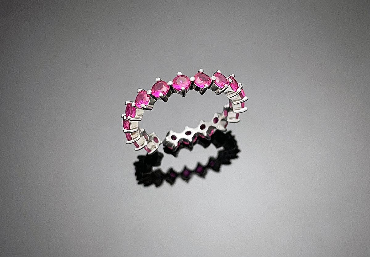 4prong Compass Layered Ring Pink