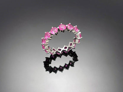 4prong Compass Layered Ring Pink