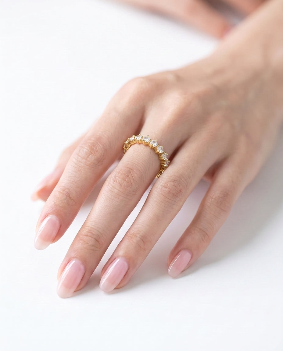 4prong 3mm Compass Layered Ring