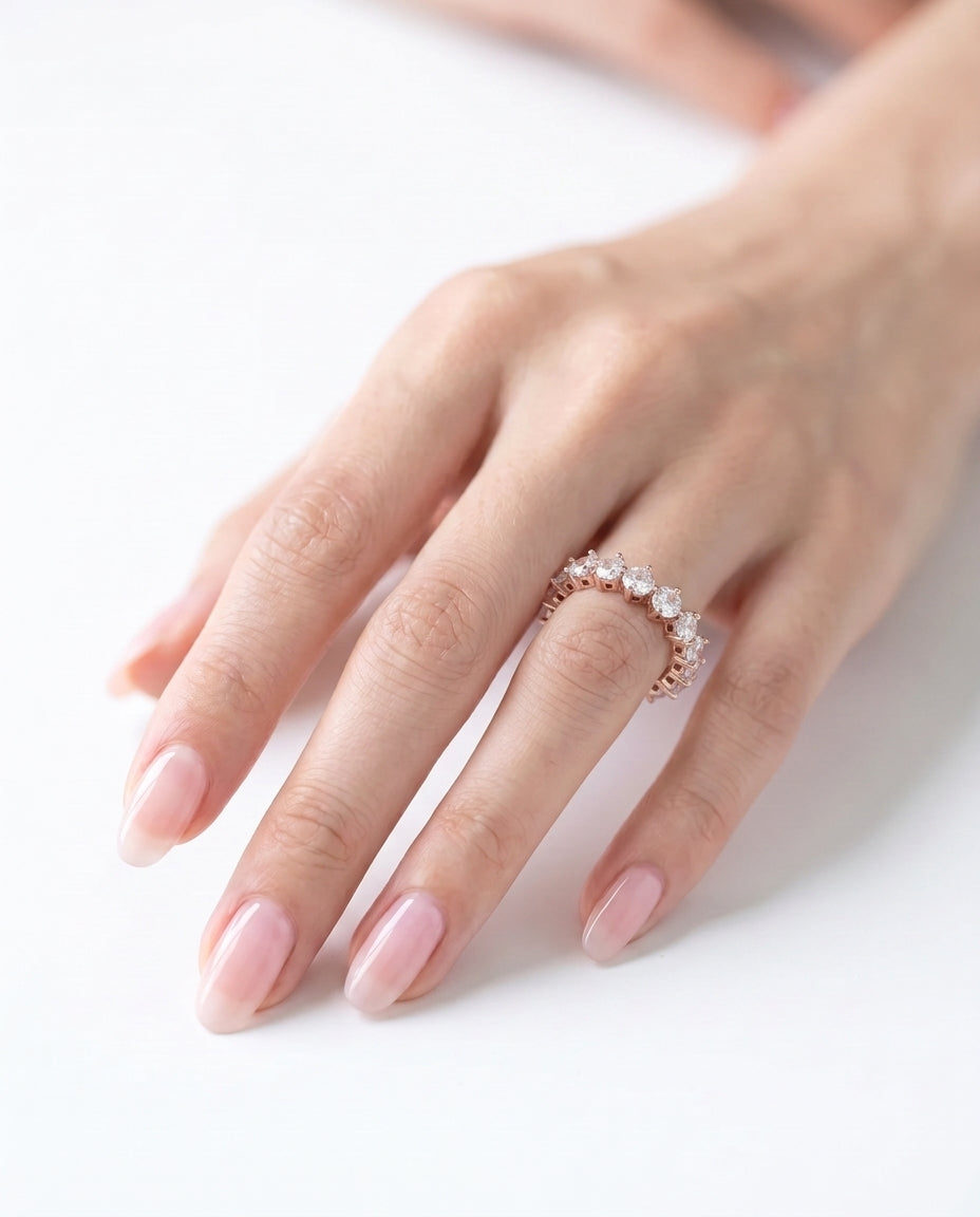 4prong 4mm Compass Layered Ring