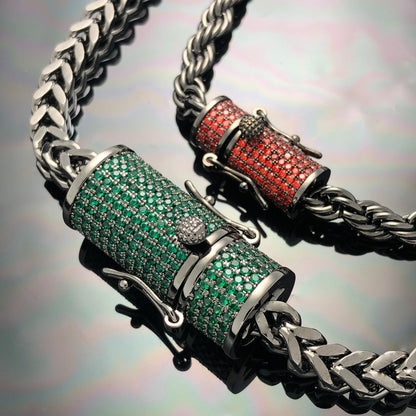 Franco Chain with Iced clasp Necklace 6mm