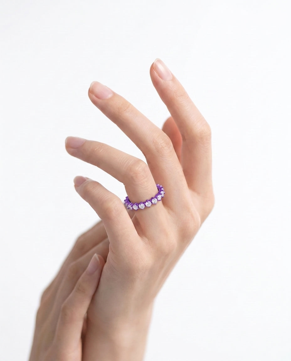 4prong Compass Layered Ring Candy Color