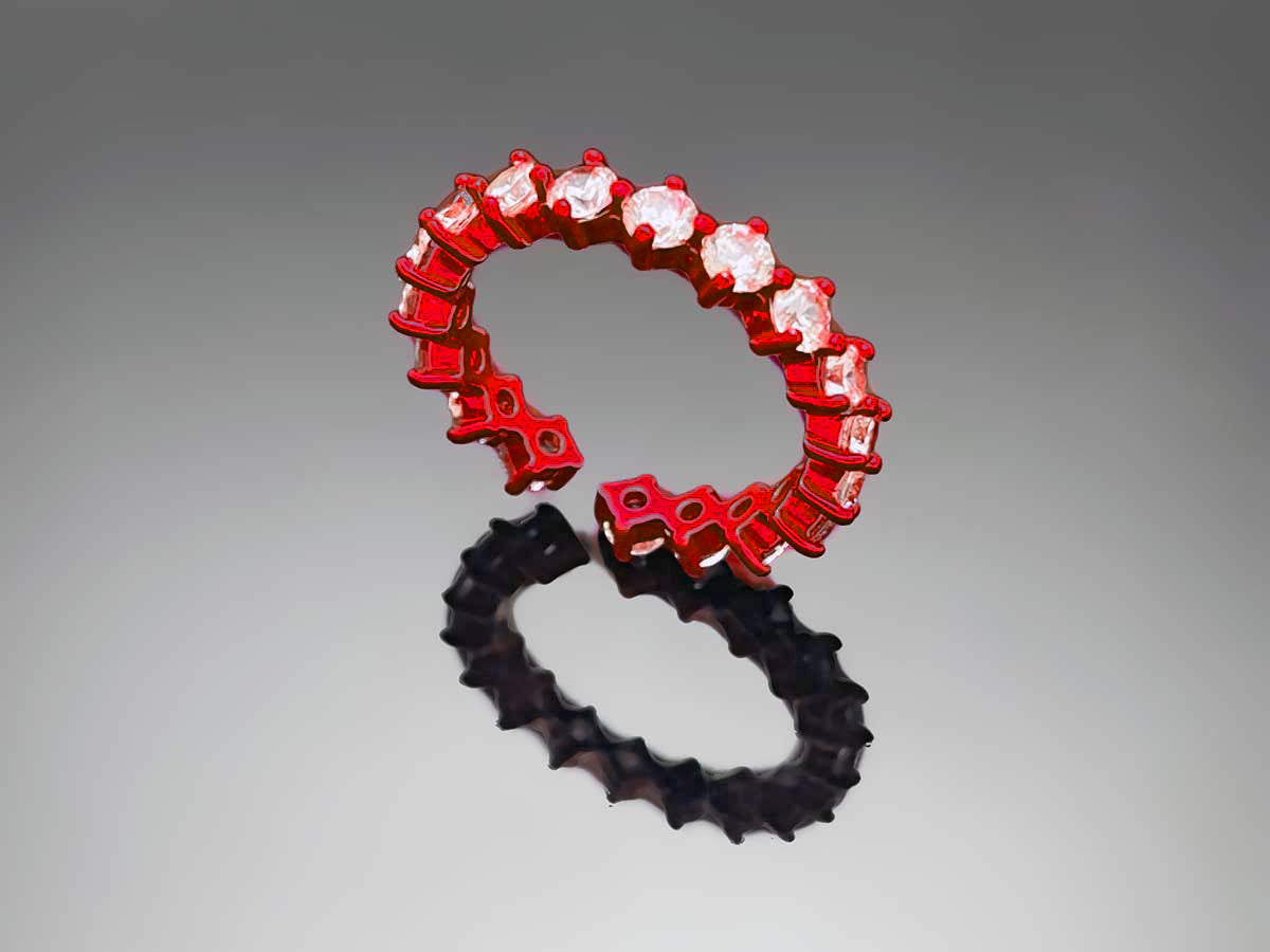 4prong Compass Layered Ring Candy Color