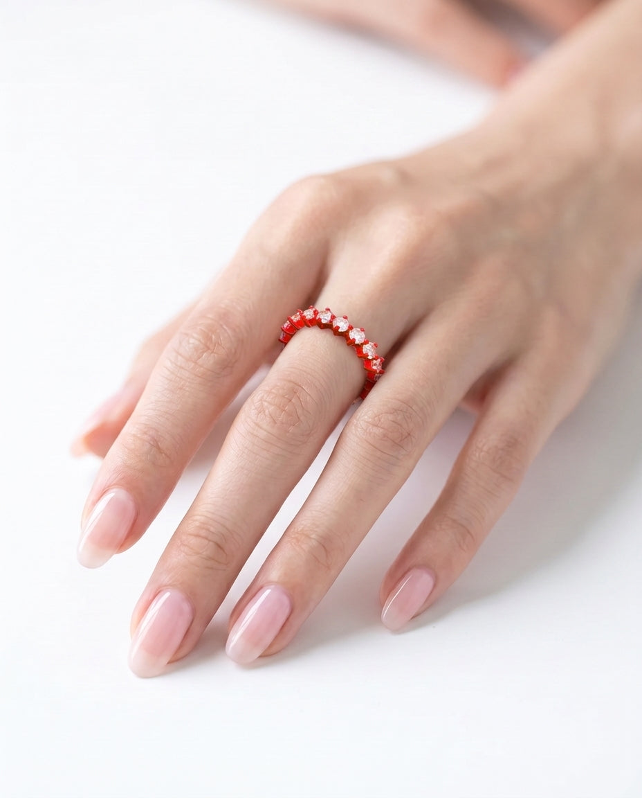 4prong Compass Layered Ring Candy Color