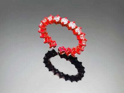 4prong Compass Layered Ring Candy Color