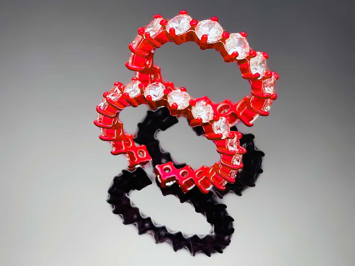 4prong Compass Layered Ring Candy Color